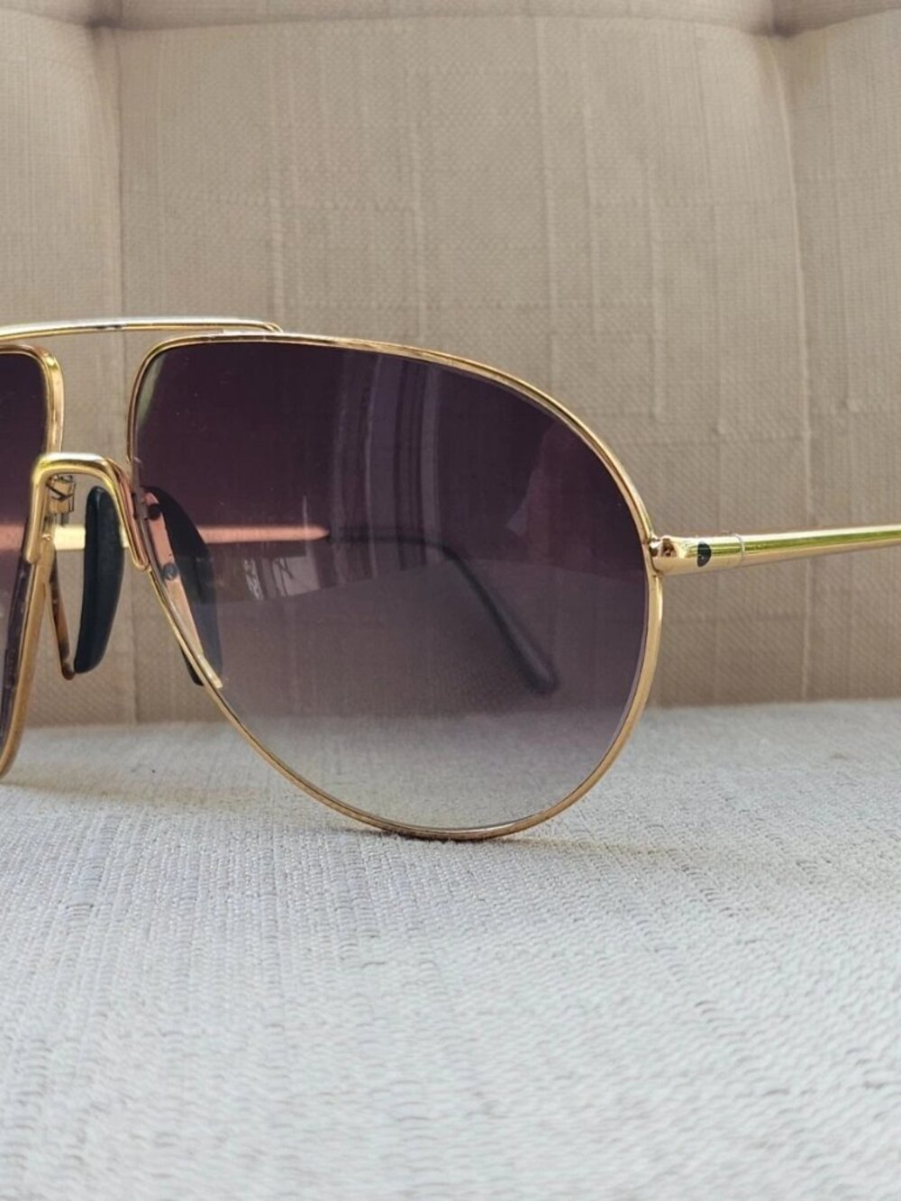 Vintage Carrera X Movado Men Sunglasses Eyewear Gold Tone Metal Germany Rare - Picture 3 of 11